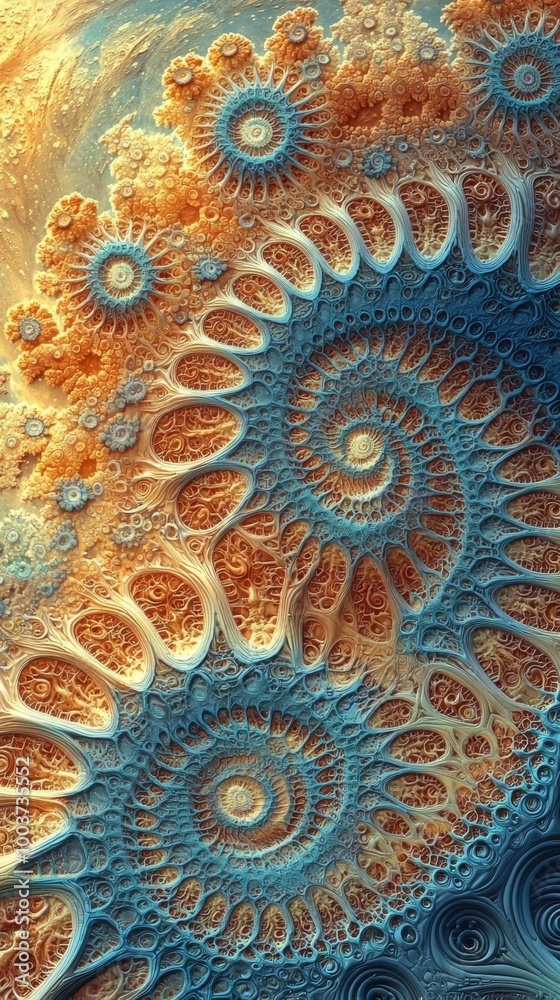 A detailed view of a computer-generated spiral design in an image..An up-close representation of a computer-generated spiral pattern depicted in another image A detailed view of a computer-generated spiral design in an image..An up-close representation of a computer-generated spiral pattern depicted in another image