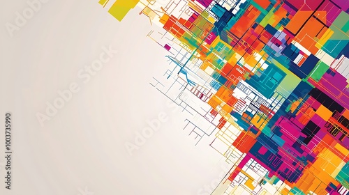 Abstract Urban Map Visualization