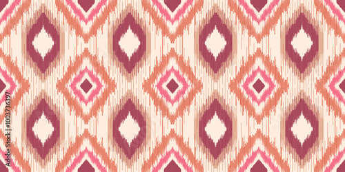 Ethnic ikat seamless pattern.beautiful pattern. folk embroidery,bohemian style,aztec geometric art print.ethnic ikat abstract art.Seamless fabric. Ikat design for fabric, carpet, wallpaper, clothing.	