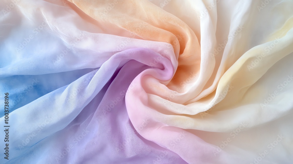 Handdyed tiedye fabric with intricate organic shapes and soft color transitions Handdyed tiedye fabric with intricate organic shapes and soft color transitions