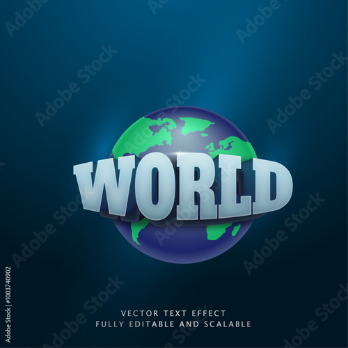 vector_3D text world effect editable