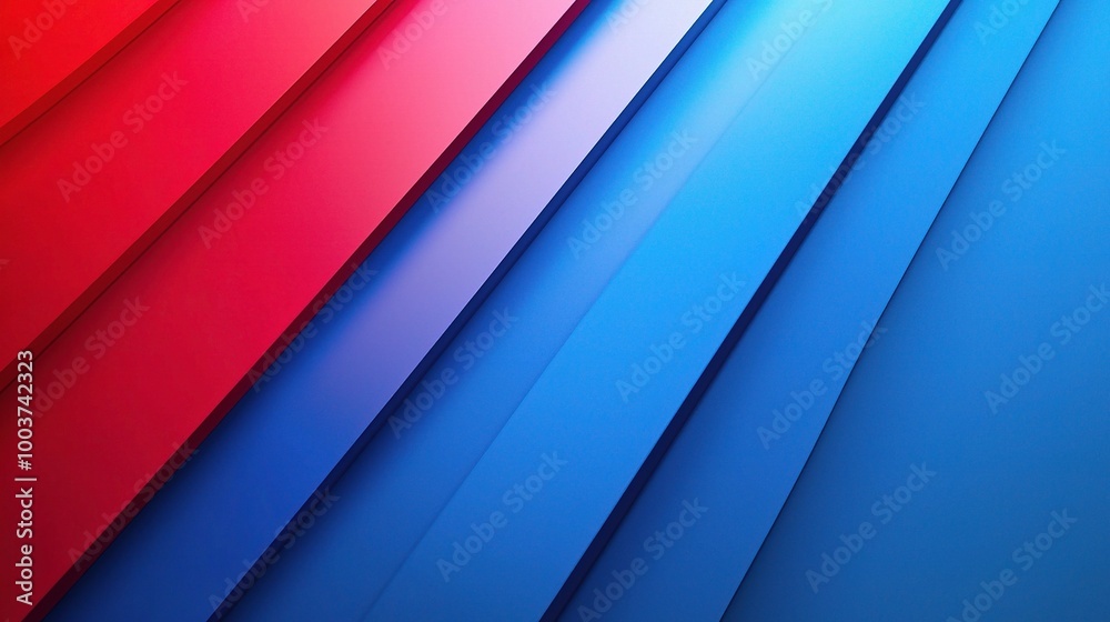 Obraz premium Abstract Red and Blue Layered Background Design