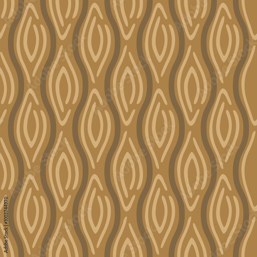 Japanese Tribal Wavy Zigzag Line Vector Seamless Pattern