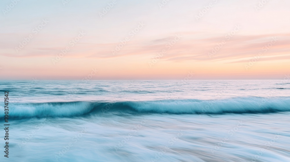 Obraz premium Ocean Waves at Sunset