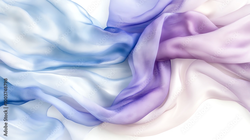 Obraz premium Organic tiedye patterns in vibrant shades of blue, purple, and indigo, flowing across soft fabric