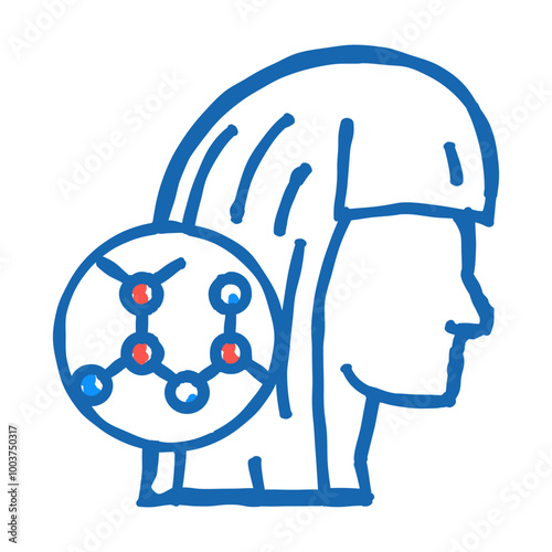 creatine or other hair chemicals doodle icon sketch vector. creatine or other hair chemicals sign. isolated symbol illustration