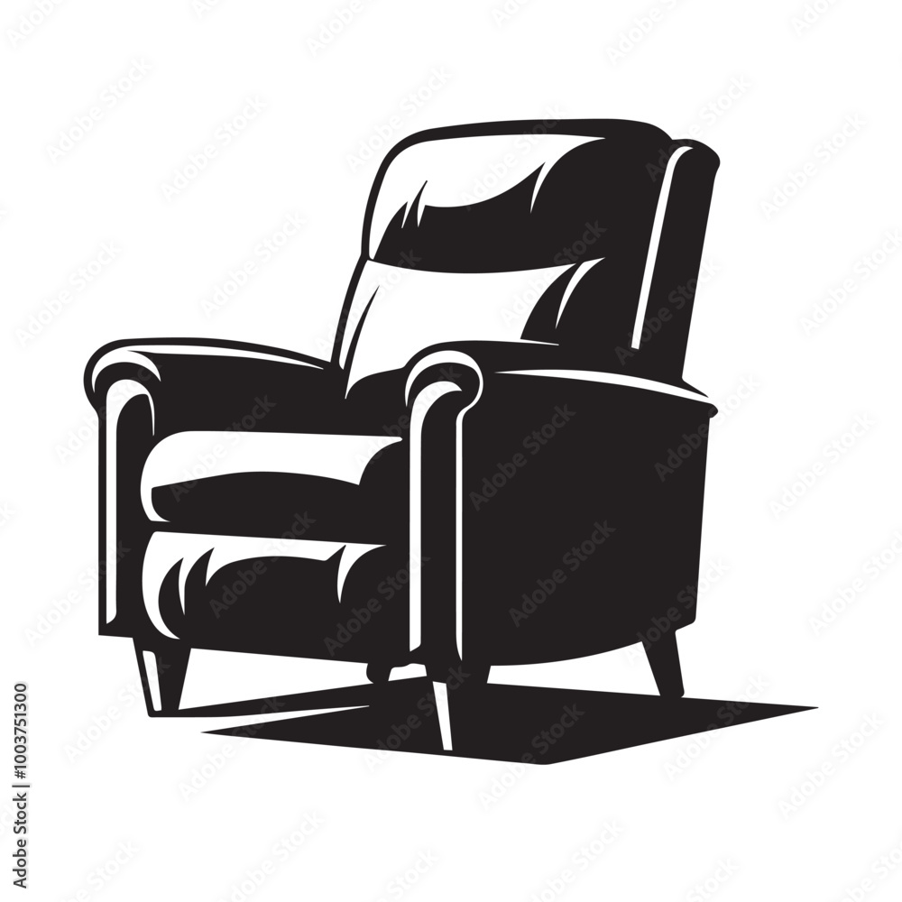 Recliner silhouette - vector image of sofa Recliner - comfortable sofa Recliner - setting sofa -black & white Recliner Recliner silhouette - vector image of sofa Recliner - comfortable sofa Recliner - setting sofa -black & white Recliner