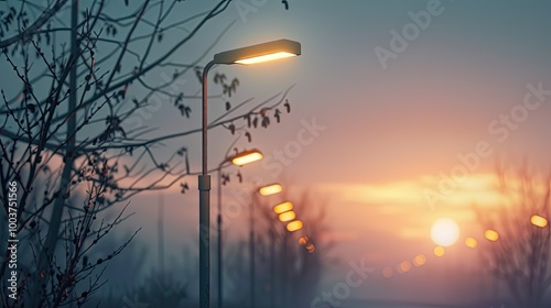 With the solar street light photo