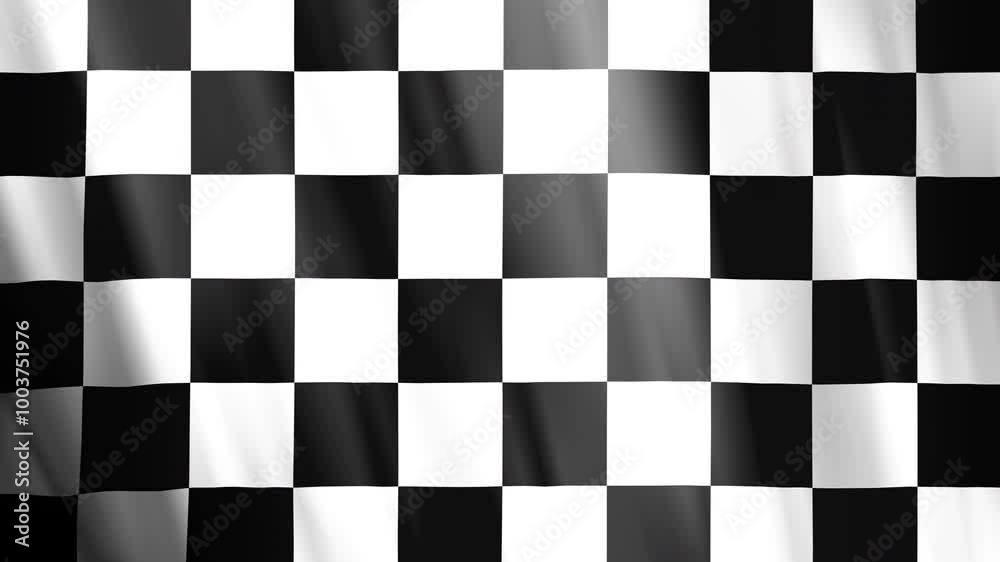 Black and White Checkered Flag Animation for Racing Black and White Checkered Flag Animation for Racing