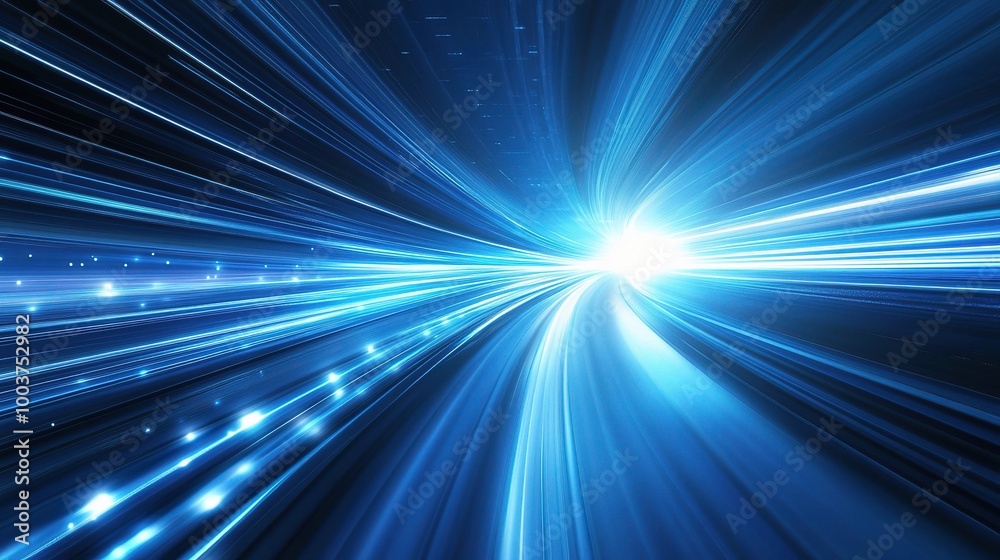 Light Burst in Blue and White Streamlines Light Burst in Blue and White Streamlines