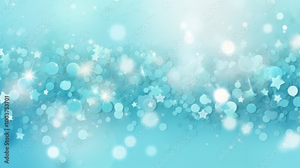 Abstract Blue Bokeh Background with Stars Abstract Blue Bokeh Background with Stars
