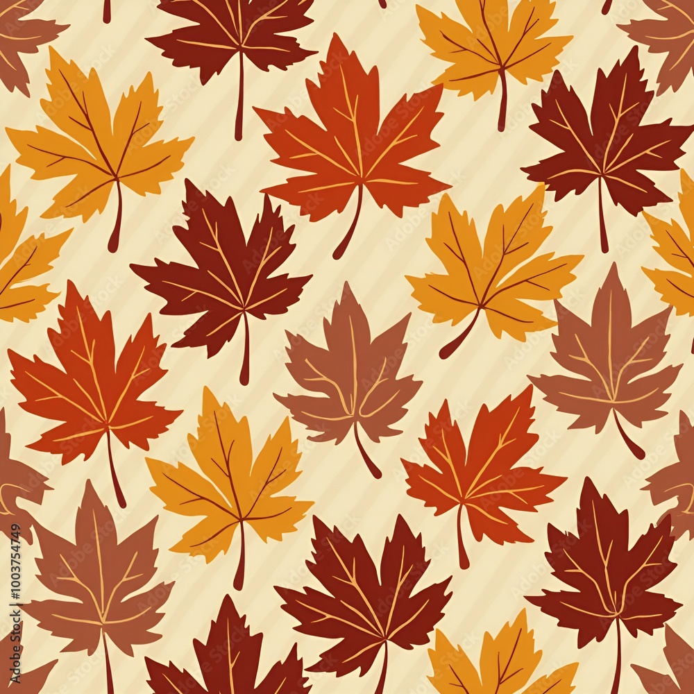 Fototapeta premium seamless pattern with leaves