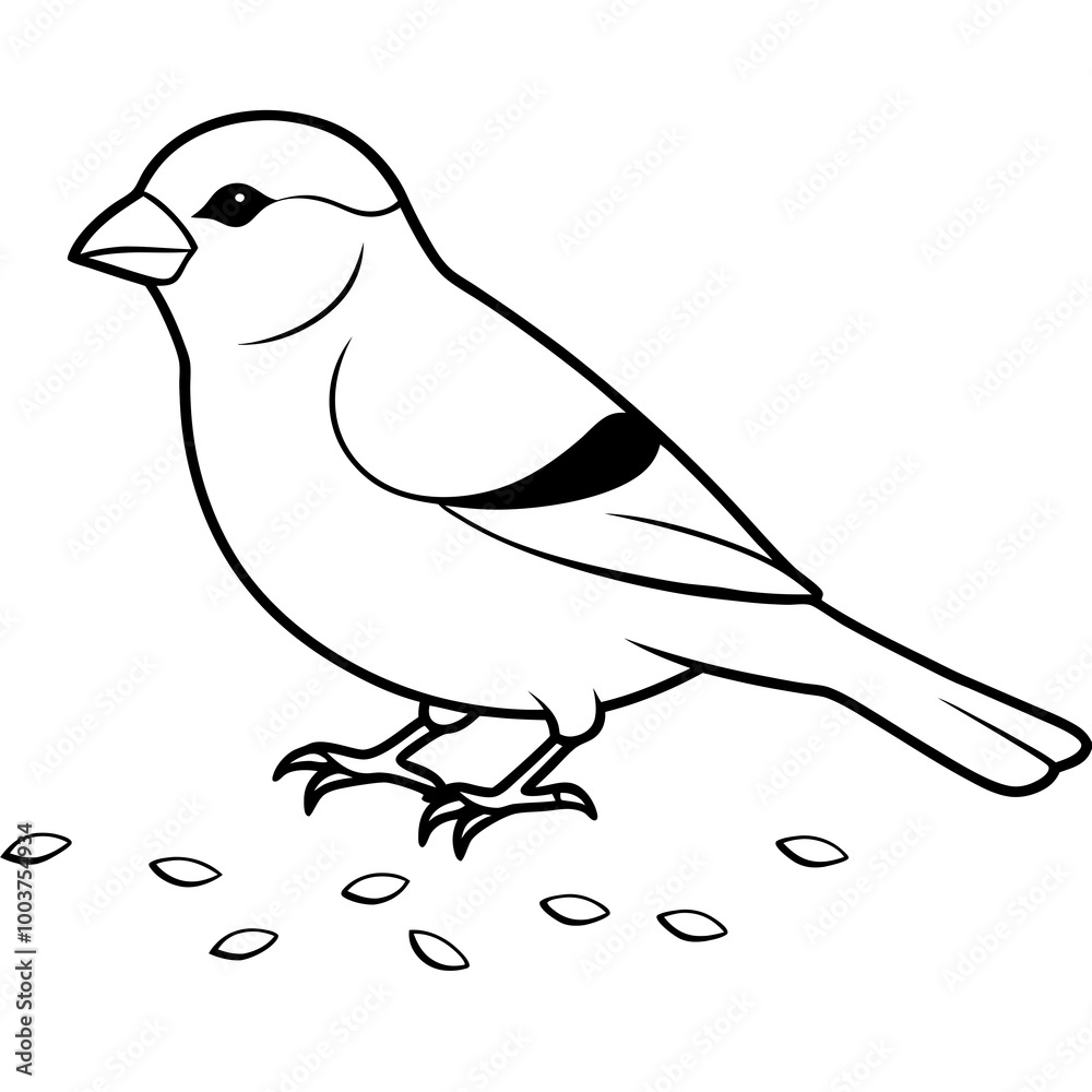 European Goldfinch Feeding with Delight Vector Illustration of Its Habitat
European Goldfinch Feeding with Delight Vector Illustration of Its Habitat