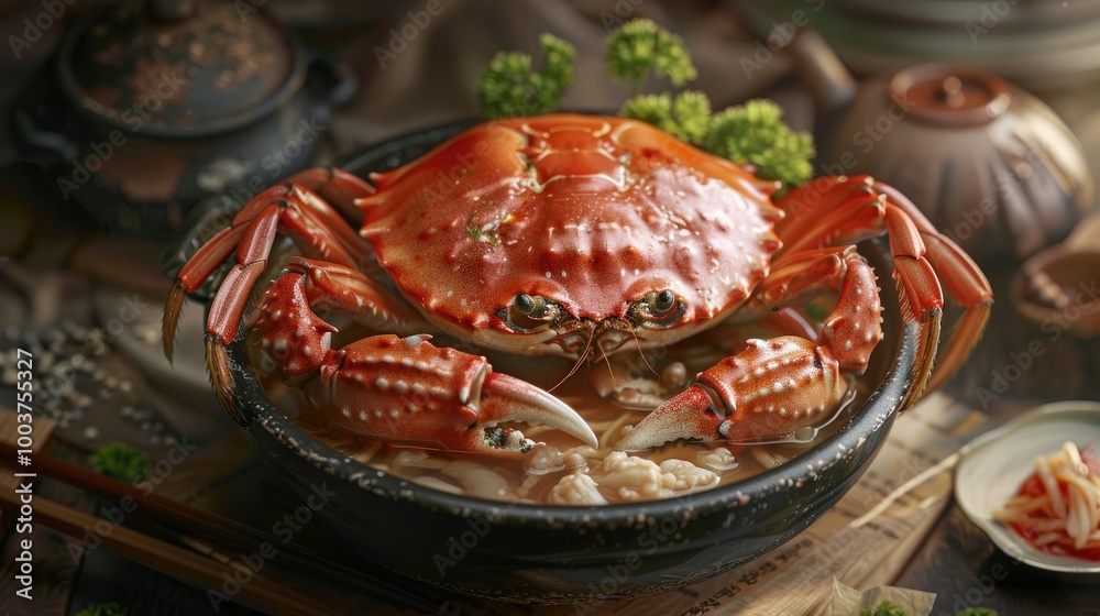 Korean traditional seafood stew crab Korean traditional seafood stew crab