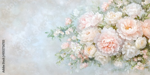A soft, pastel floral arran...