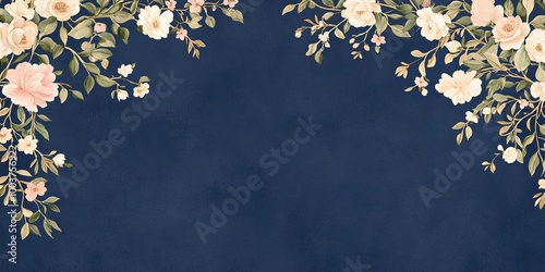 A floral border design with...
