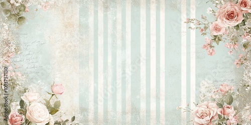 A vintage floral background...