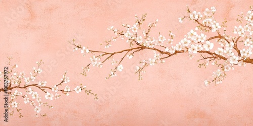 A serene pink background ad...