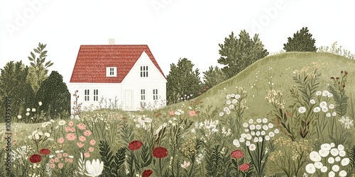 A charming countryside scen...