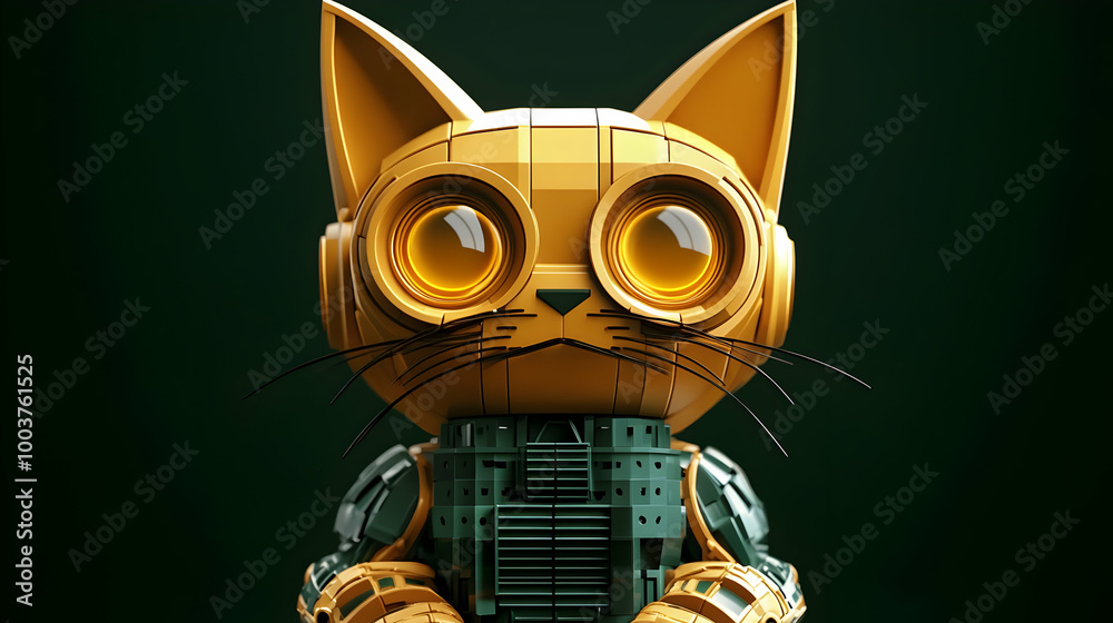 The Robot Cat: A Mechanical Marvel of Design and Engineering Stock ...