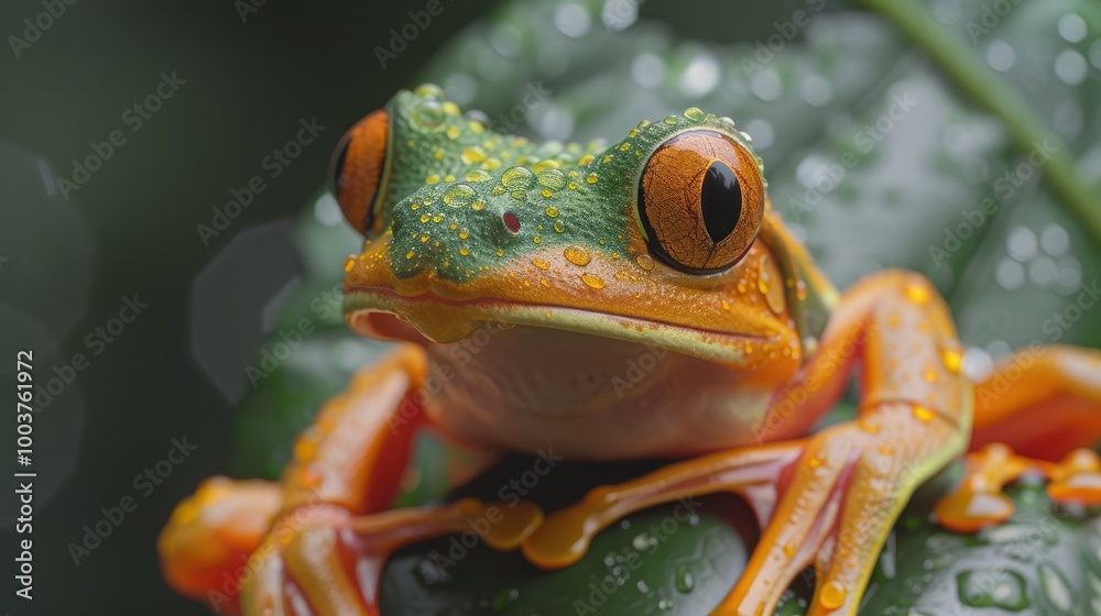 Close up of a golden eye leaf frog Agalychnis annae costa rica Close up of a golden eye leaf frog Agalychnis annae costa rica