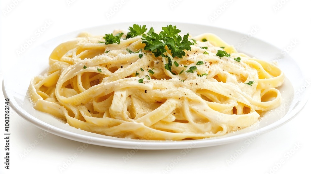 Creamy Fettuccine Pasta with Fresh Herbs and Cheese Creamy Fettuccine Pasta with Fresh Herbs and Cheese