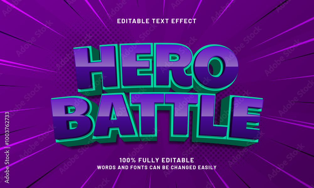 editable text effects with a hero and power theme editable text effects with a hero and power theme