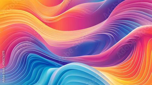 Colorful background with wavy pattern abstract colorful background with smooth wavy lines A playful and colorful pastel colors wave pattern design Background, multi-colored silk waves 