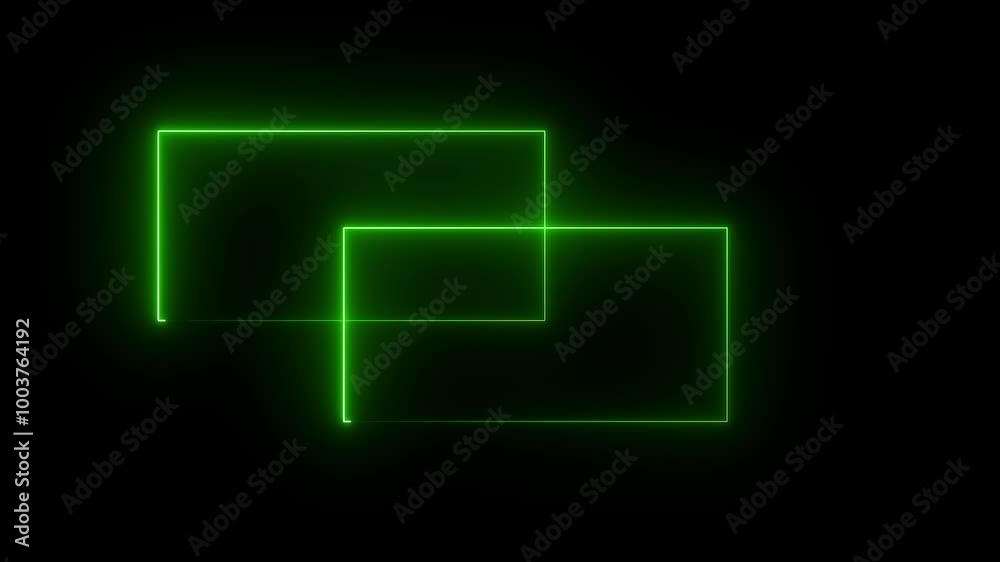 Abstract moving neon rectangle frame animation and seamless loop neon line rectangle border frame. Abstract moving neon rectangle frame animation and seamless loop neon line rectangle border frame.