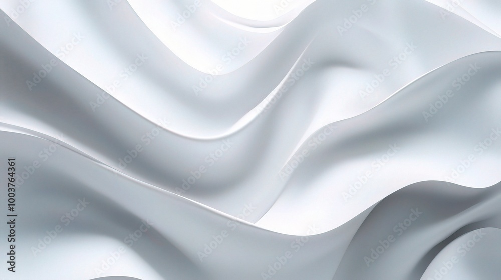 Fototapeta premium Abstract White Wavy Texture for Background Use