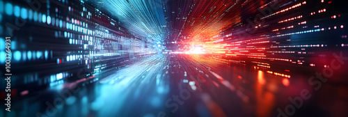 Digital backdround ideal for technological operations, neural networks, AI, data transmission and encryption, digital archives, audio and visual representations, scientific research