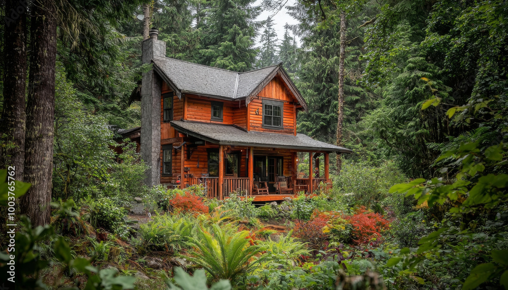 A charming wooden house nestled among lush greenery, surrounded by vibrant plants and trees, creating a serene retreat. A charming wooden house nestled among lush greenery, surrounded by vibrant plants and trees, creating a serene retreat.