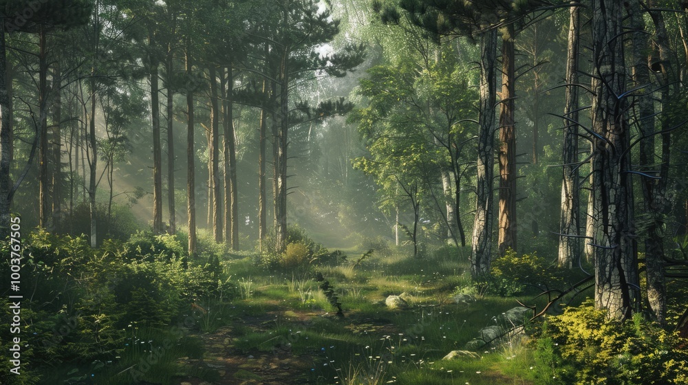 Obraz premium Forest landscape