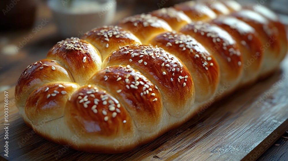Freshly Baked Bread with Sesame Seeds Freshly Baked Bread with Sesame Seeds