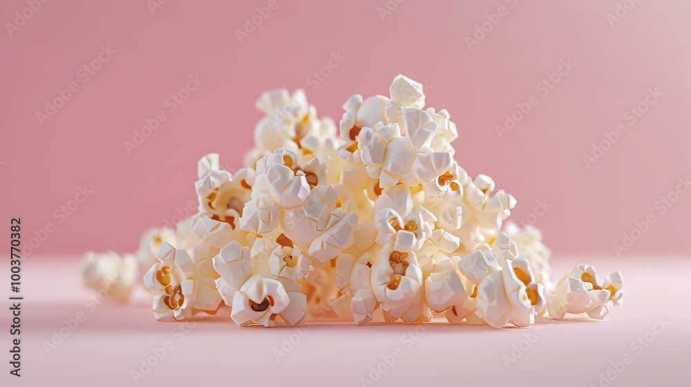 A single popcorn kernel, isolated background A single popcorn kernel, isolated background