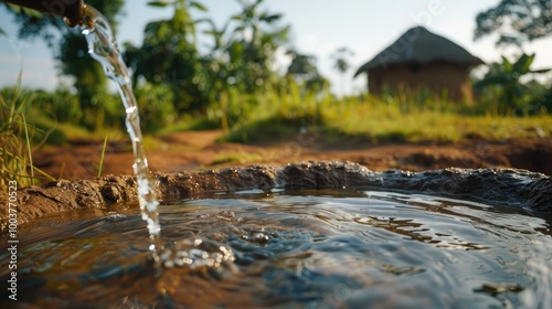 Water Quality Test from a Rural Well Well Water Source in Africa photo