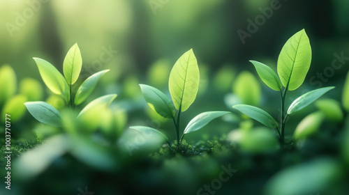 featuring green leaves as a metaphor for the flourishing growth of environmentally friendly investments