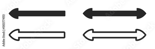 Simple double arrow vector icons set. Double arrow icon