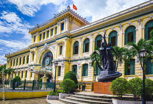 Saigon Central Post Office is one of the typical architectural works in Ho Chi Minh City, Vietnam. It's built by the French in 1886–1891 by architect Villedieu and assistant Foulhoux