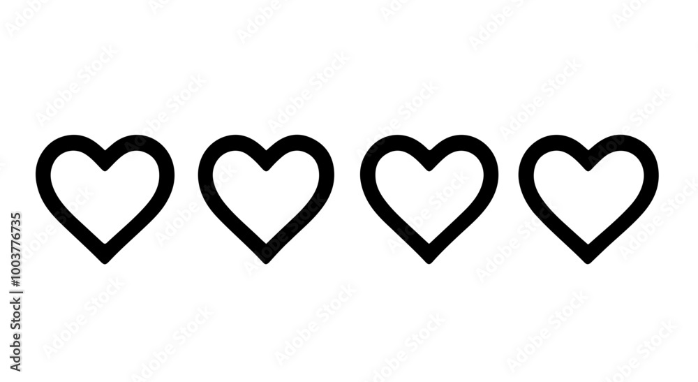 Minimalistic black heart icon vector in a clean, modern style. Perfect for UI elements, social media, and Valentine's Day designs. Minimalistic black heart icon vector in a clean, modern style. Perfect for UI elements, social media, and Valentine's Day designs.