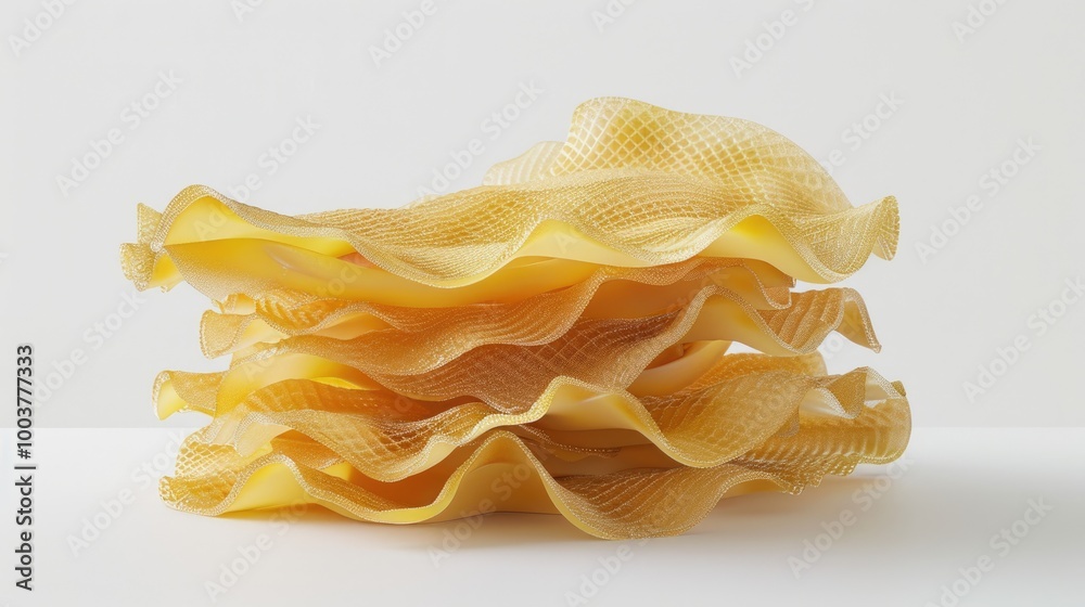 A stack of corn tortilla shells on white A stack of corn tortilla shells on white