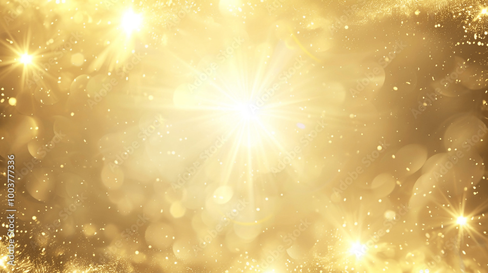 Golden glowing border, frame with sparkling particles on a dark background. Empty copy space for design. Festive Golden glowing border, frame with sparkling particles on a dark background. Empty copy space for design. Festive