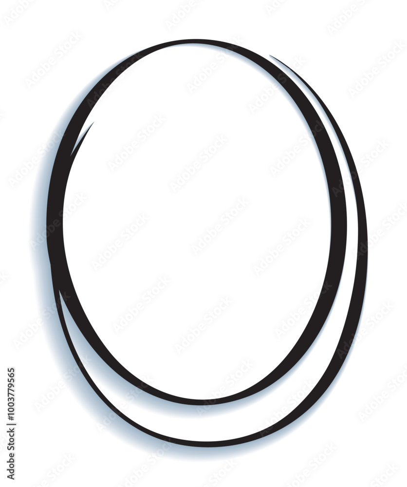 Oval frame. Vector drawing icon Oval frame. Vector drawing icon