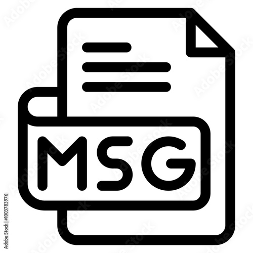 Vector Icon msg, file type, file format, file extension, document
