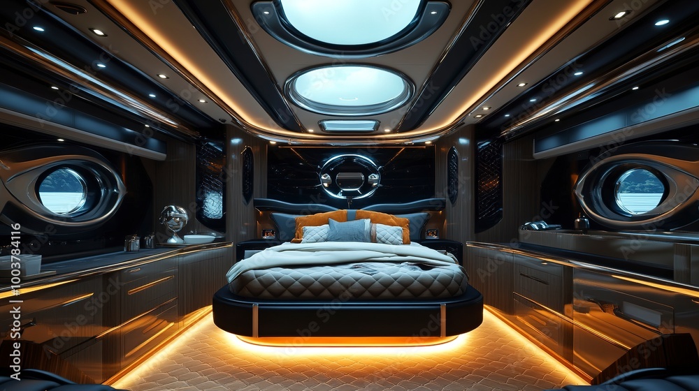 Interior of a Luxurious Cabin Cruiser Interior of a Luxurious Cabin Cruiser