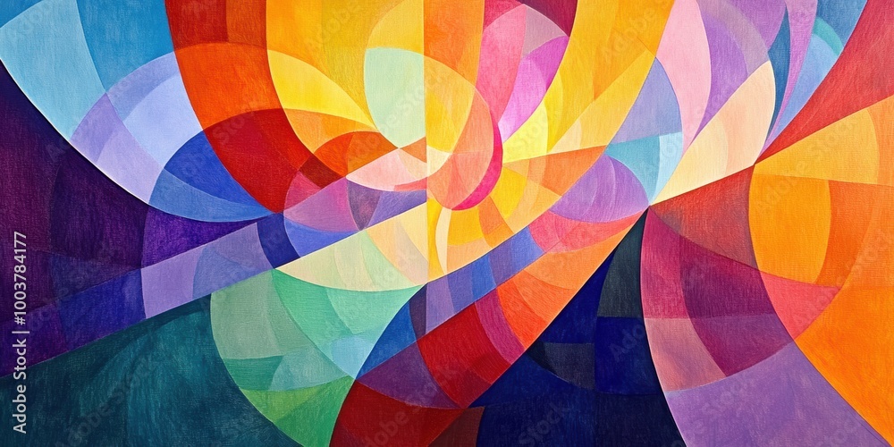a painting of a colorful abstract design