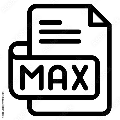 Vector Icon max, file type, file format, file extension, document