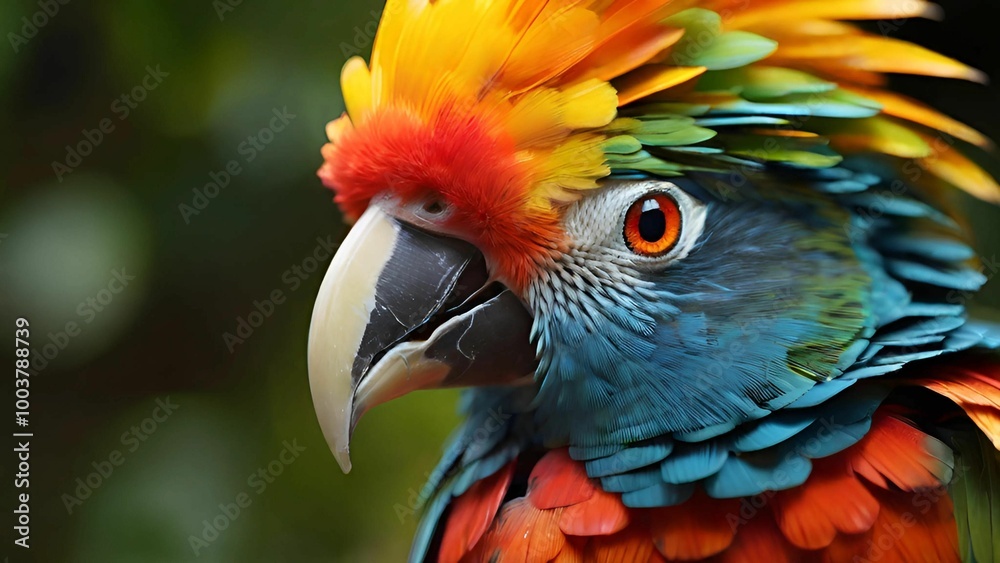 Obraz premium Close up of a colorful macaw