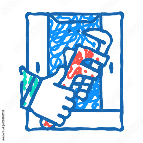 shower tray repairs doodle icon sketch vector. shower tray repairs sign. isolated symbol illustration