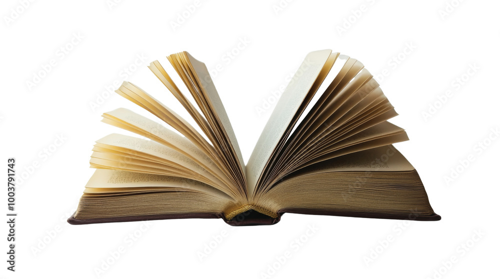 Open Book with Fanned Pages. Open Book with Fanned Pages.